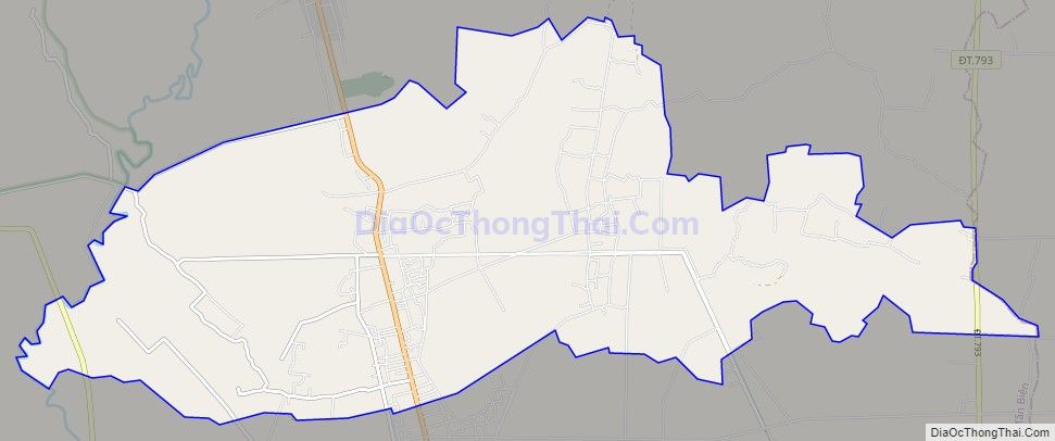 Bản đồ giao thông xã Tân Phong, huyện Tân Biên