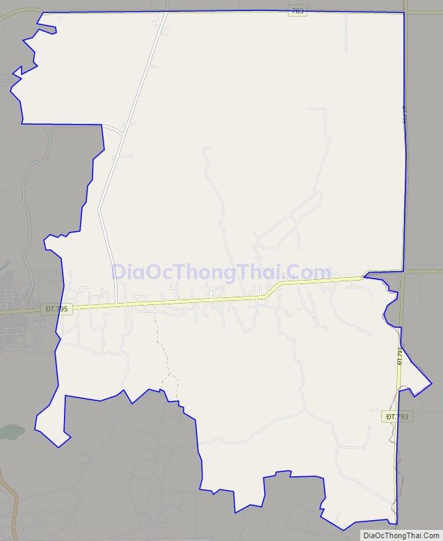 Bản đồ giao thông xã Thạnh Bình, huyện Tân Biên