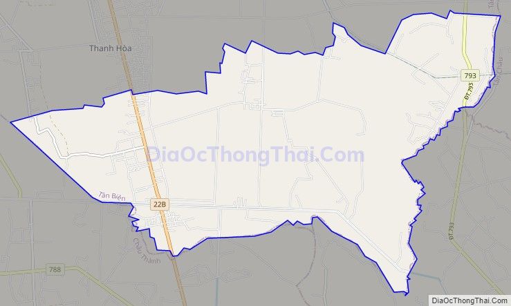 Bản đồ giao thông xã Trà Vong, huyện Tân Biên