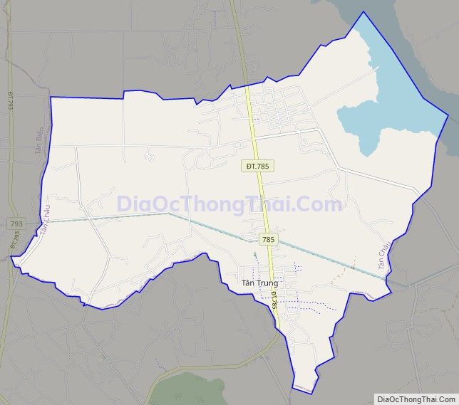 Bản đồ giao thông xã Tân Hưng, huyện Tân Châu