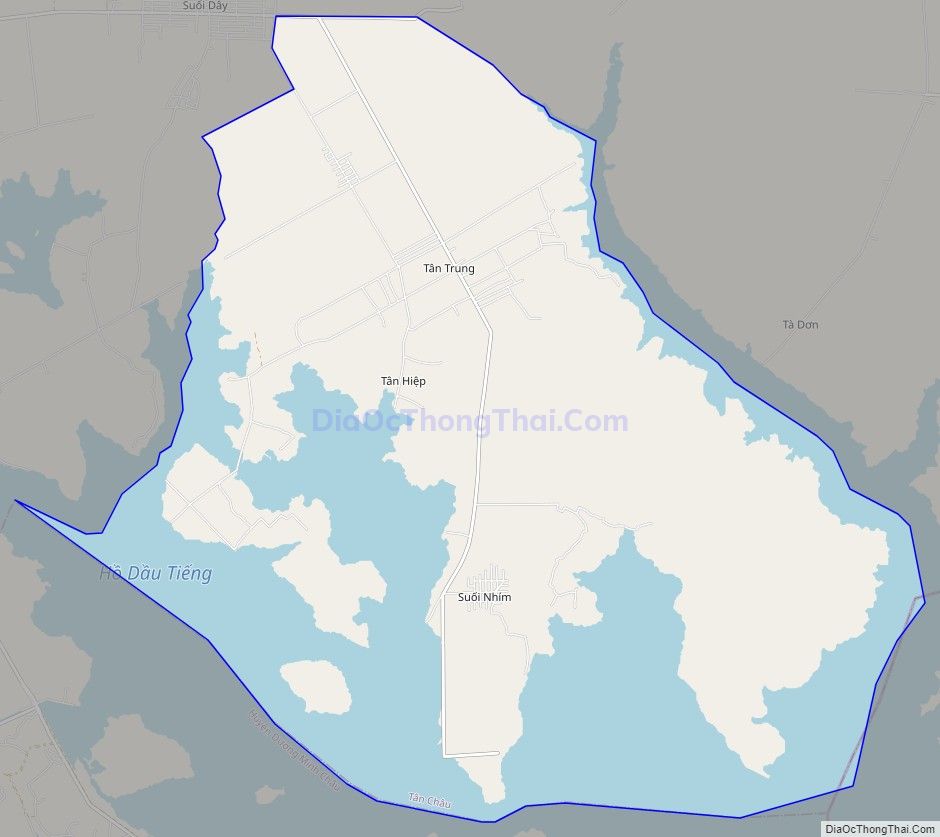 Bản đồ giao thông xã Tân Thành, huyện Tân Châu