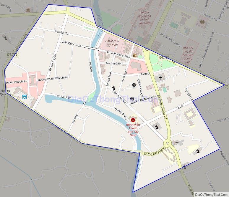 Bản đồ giao thông Phường 2, thành phố Tây Ninh
