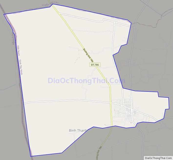 Bản đồ giao thông xã Bình Thạnh (cũ), huyện Trảng Bàng