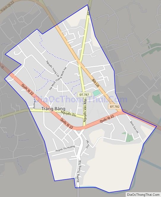 Bản đồ giao thông phường Trảng Bàng, thị xã Trảng Bàng
