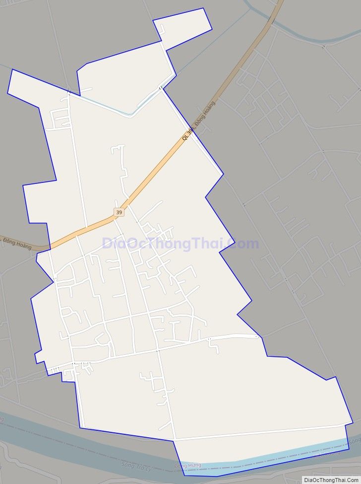 Bản đồ giao thông xã Đông Á, huyện Đông Hưng