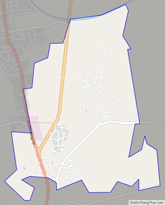 Bản đồ giao thông xã Đông Các, huyện Đông Hưng