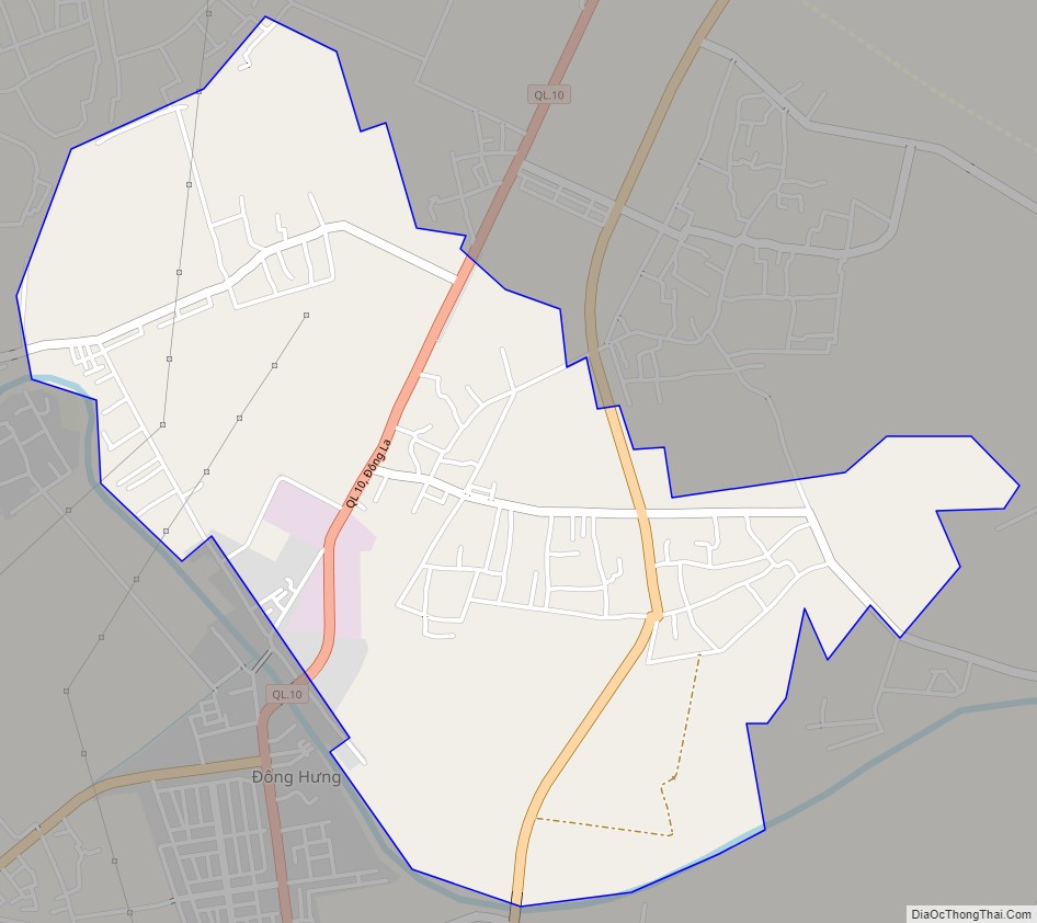 Bản đồ giao thông xã Đông La, huyện Đông Hưng