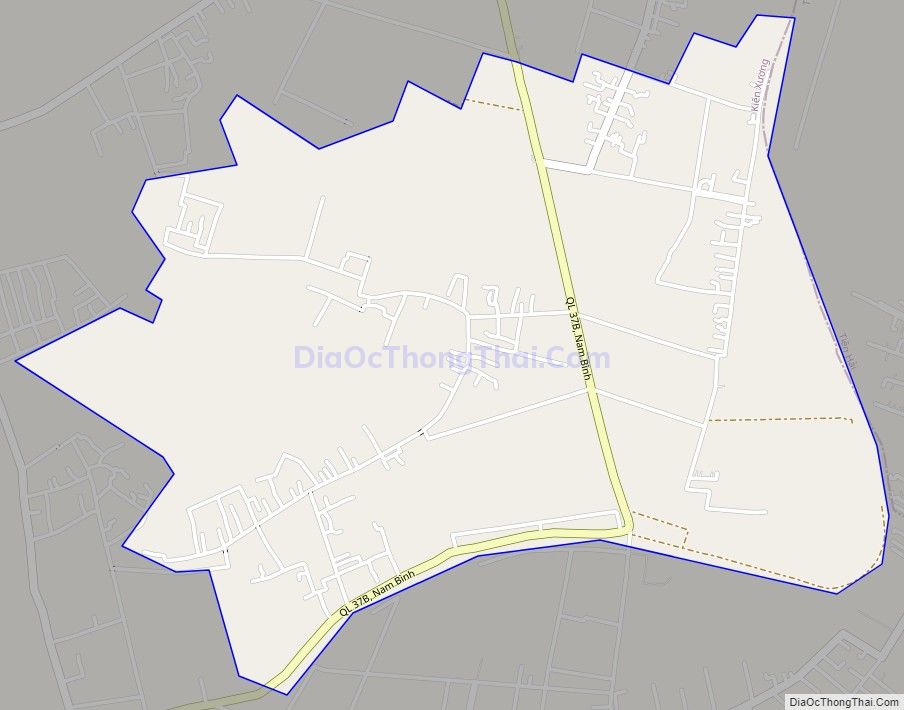 Bản đồ giao thông xã Nam Bình, huyện Kiến Xương