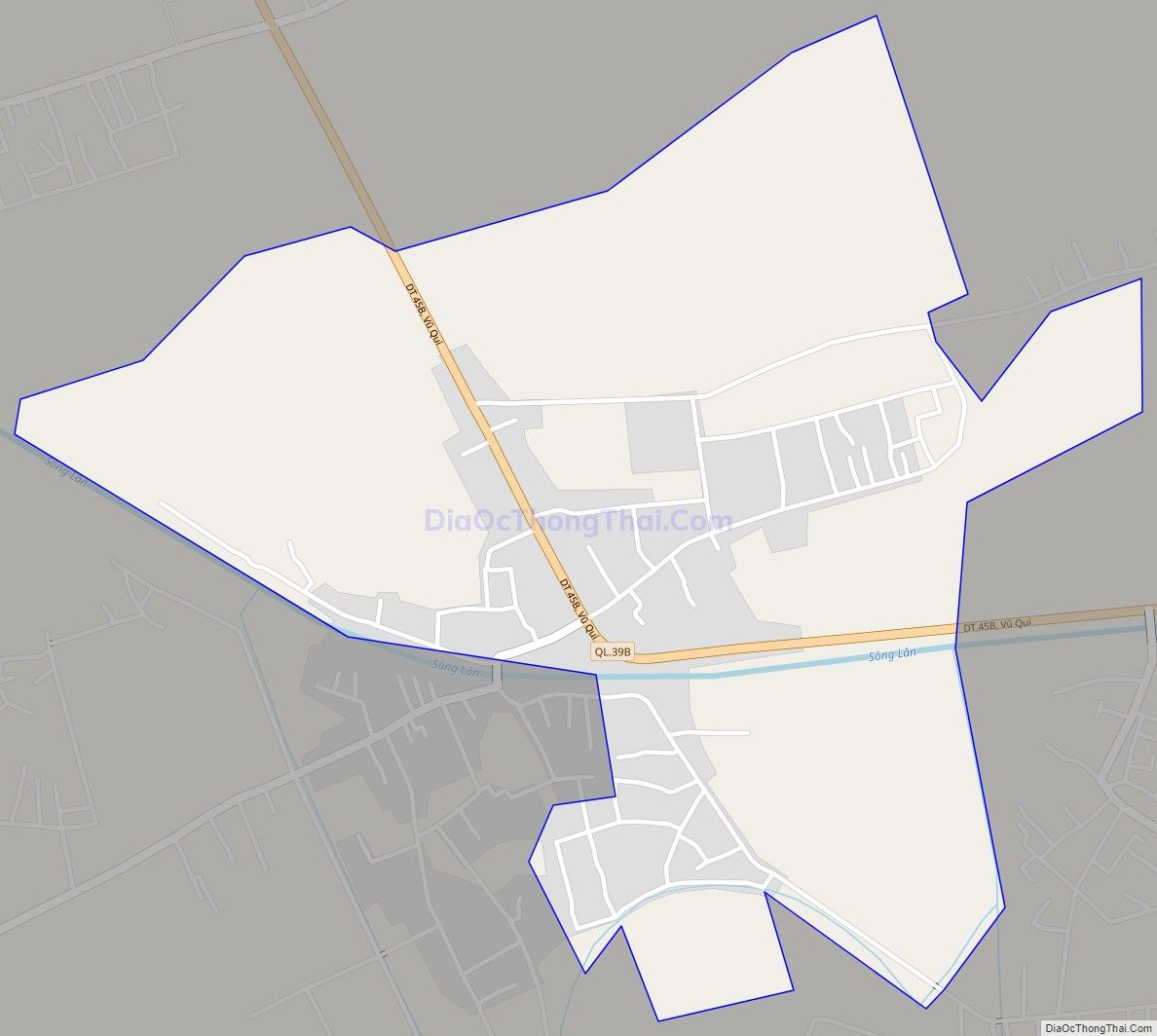 Bản đồ giao thông xã Vũ Quí (cũ), huyện Kiến Xương