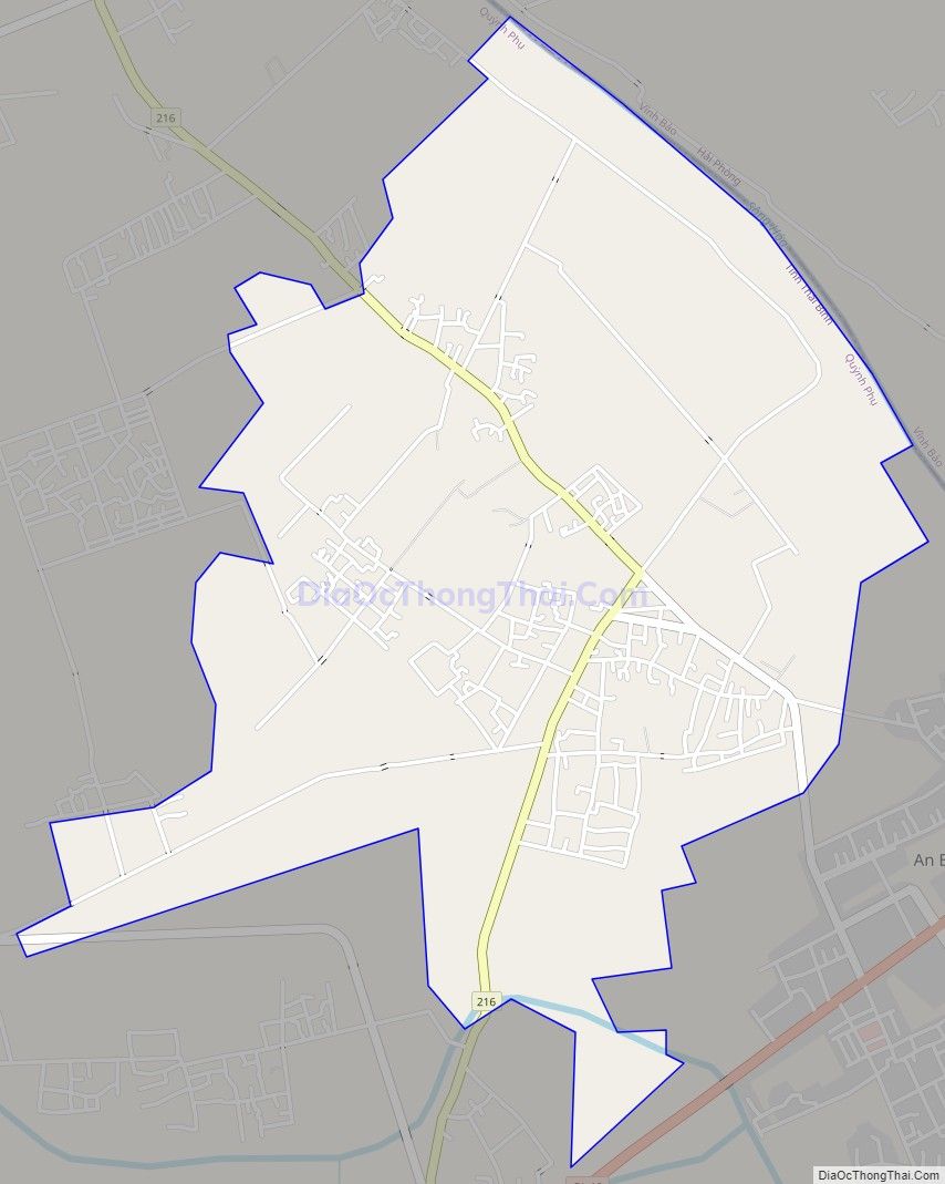 Bản đồ giao thông xã An Ninh, huyện Quỳnh Phụ