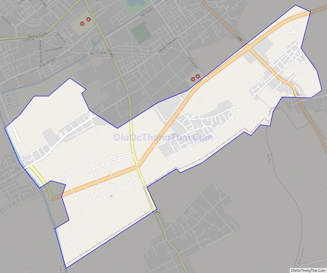 Bản đồ giao thông xã Vũ Chính, thành phố Thái Bình
