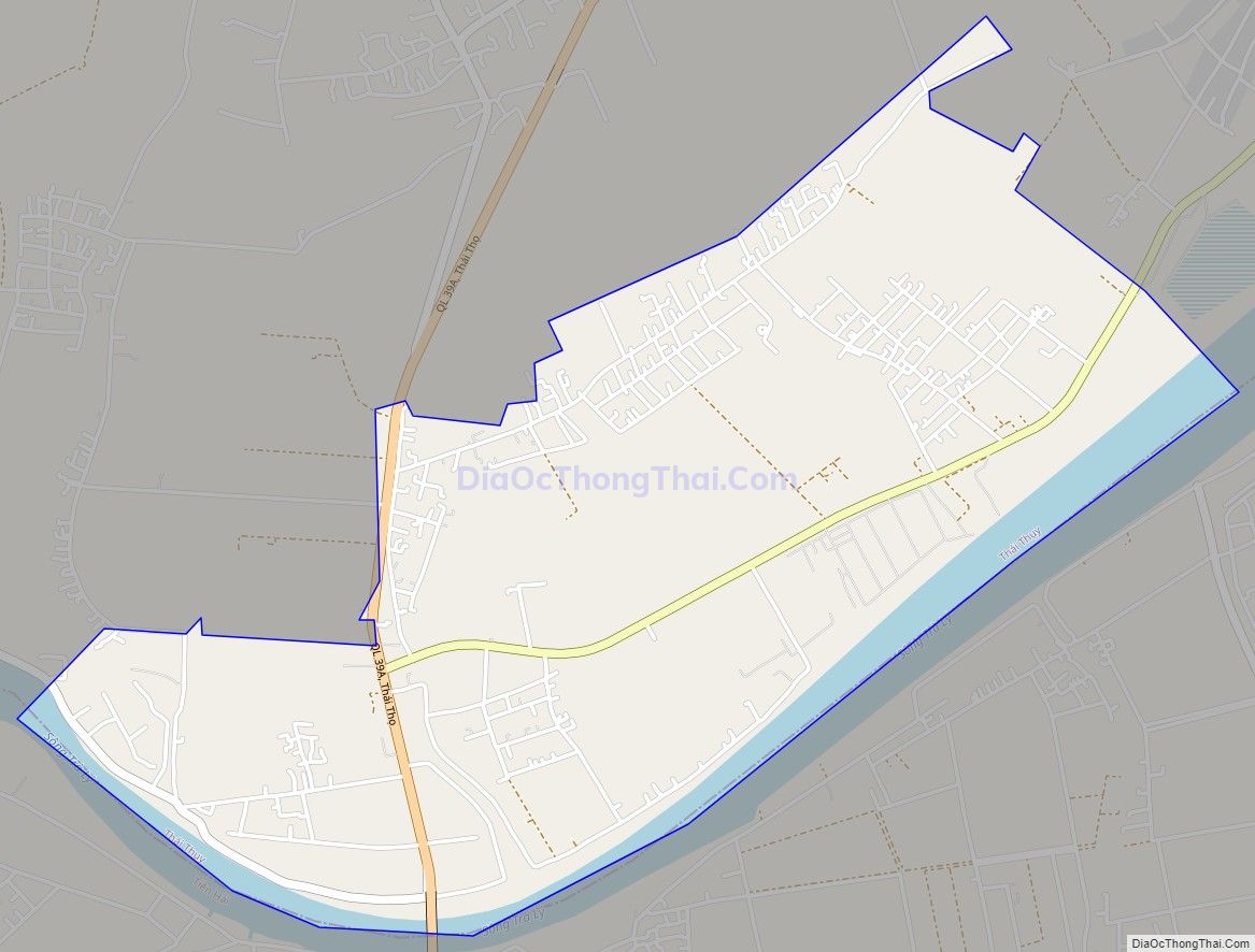 Bản đồ giao thông xã Thái Thọ, huyện Thái Thụy