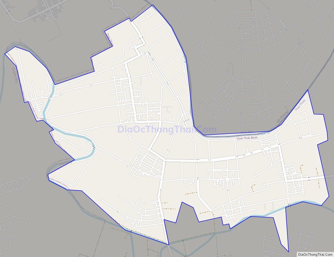 Bản đồ giao thông xã Thụy Ninh, huyện Thái Thụy