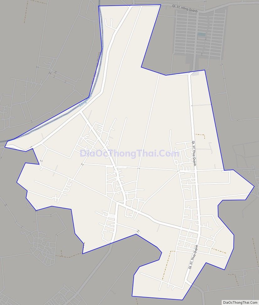 Bản đồ giao thông xã Thụy Quỳnh, huyện Thái Thụy