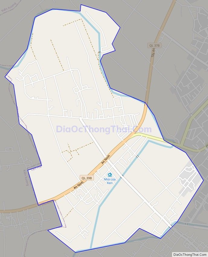 Bản đồ giao thông xã An Ninh, huyện Tiền Hải