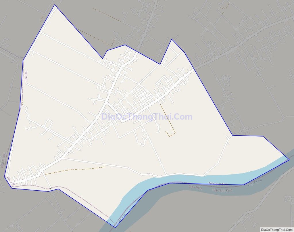 Bản đồ giao thông xã Nam Hải, huyện Tiền Hải