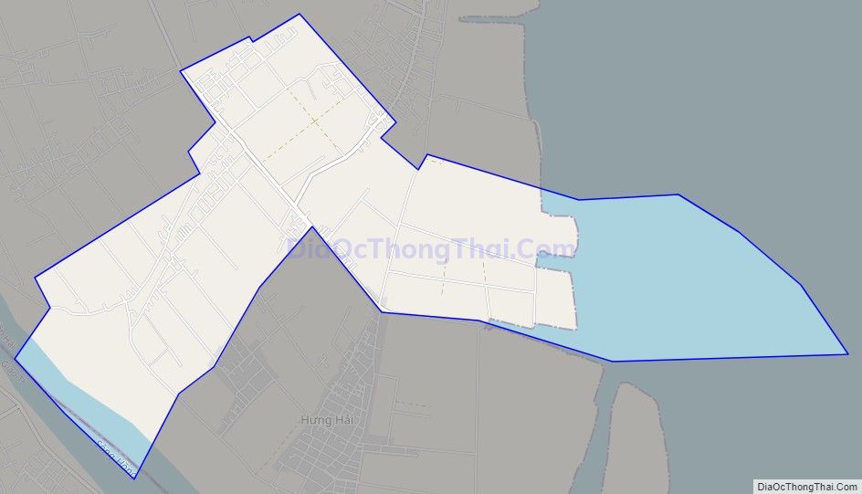 Bản đồ giao thông xã Nam Hưng, huyện Tiền Hải