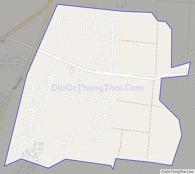 Bản đồ giao thông xã Tây Ninh, huyện Tiền Hải