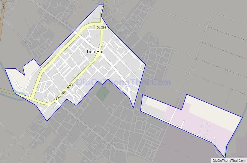 Bản đồ giao thông Thị trấn Tiền Hải, huyện Tiền Hải