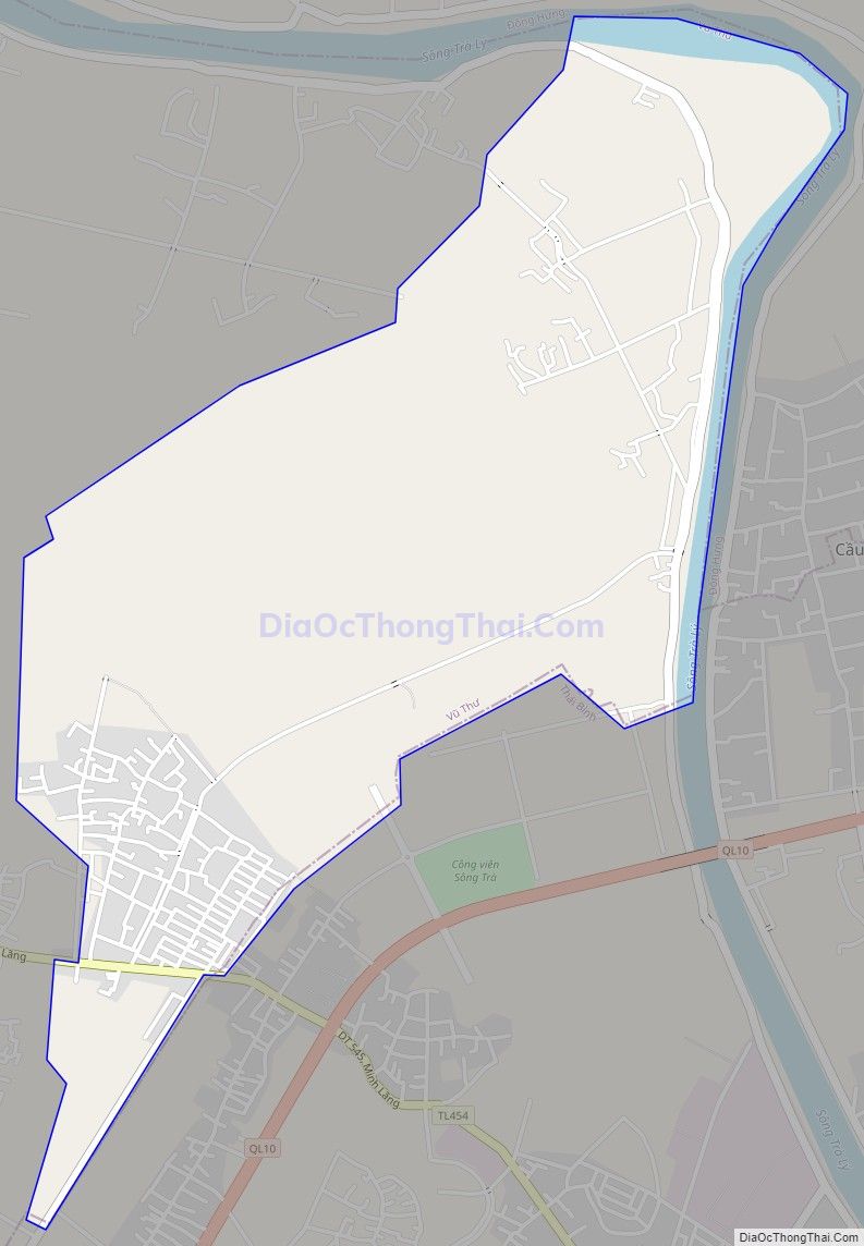 Bản đồ giao thông xã Tân Phong, huyện Vũ Thư