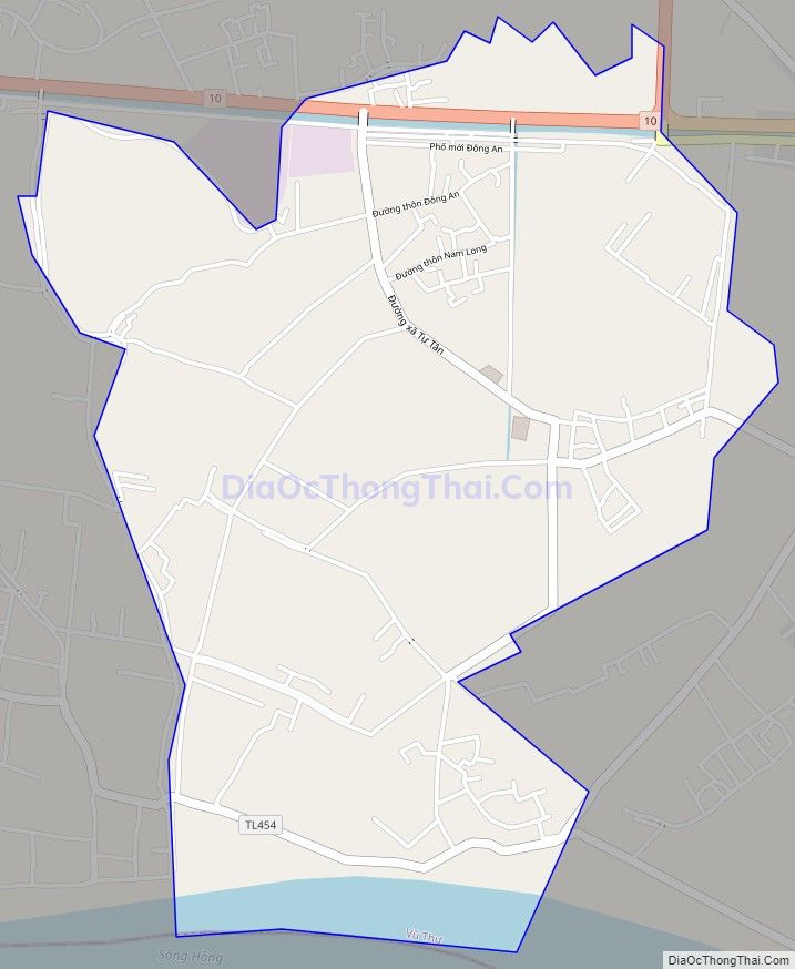 Bản đồ giao thông xã Tự Tân, huyện Vũ Thư