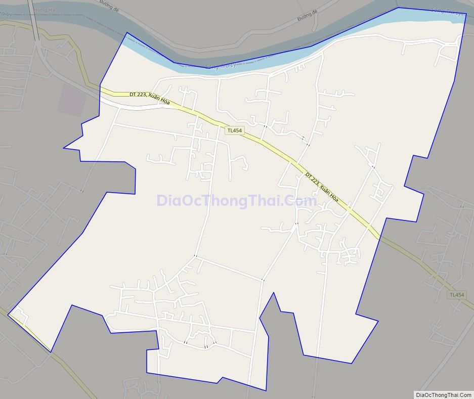 Bản đồ giao thông xã Xuân Hòa, huyện Vũ Thư