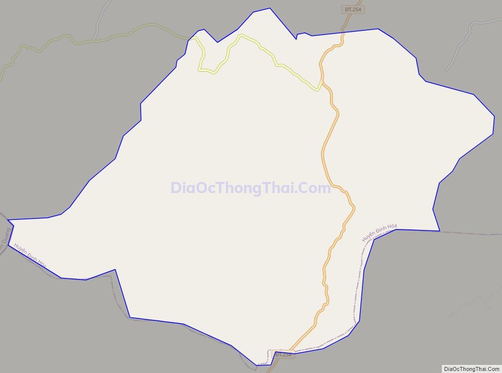 Bản đồ giao thông xã Bình Thành, huyện Định Hóa