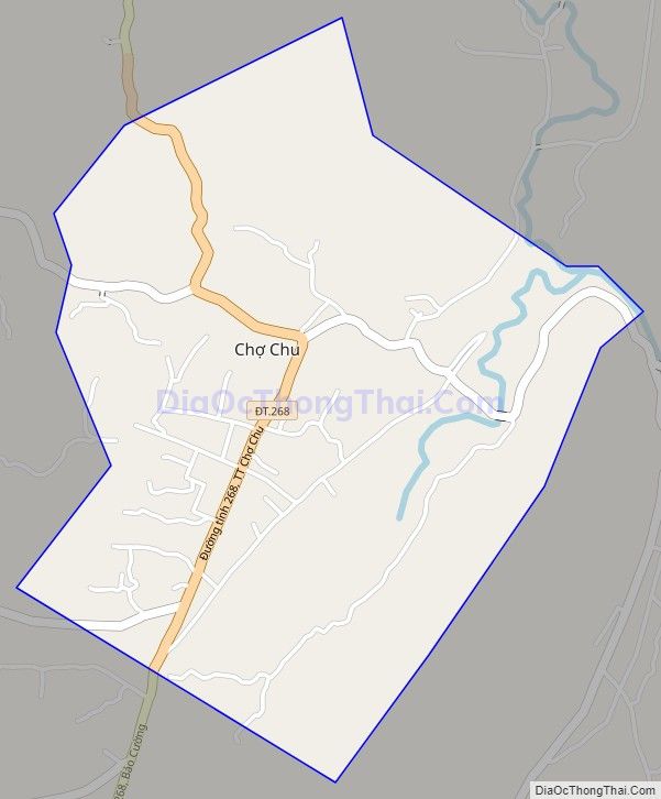 Bản đồ giao thông Thị trấn Chợ Chu, huyện Định Hóa