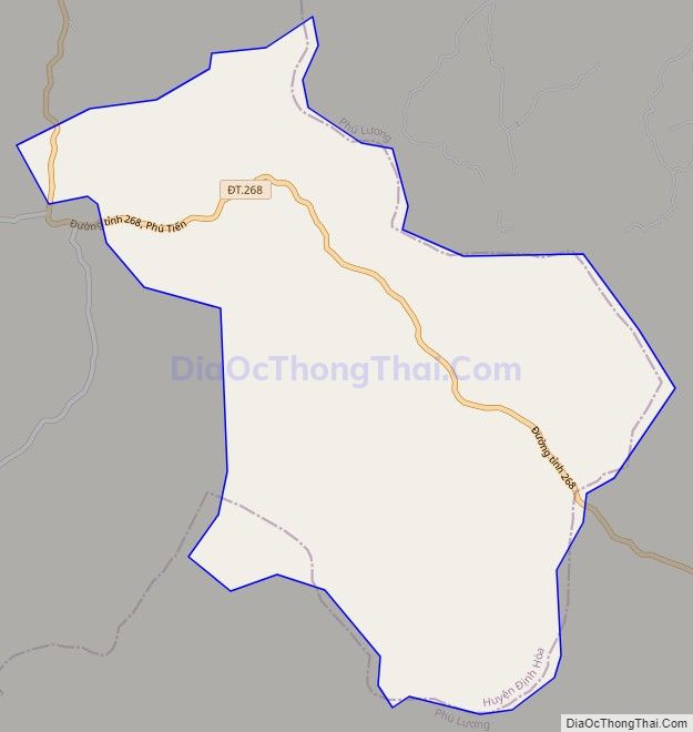 Bản đồ giao thông xã Phú Tiến, huyện Định Hóa