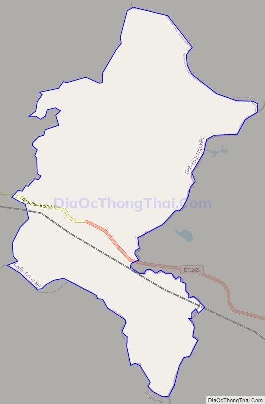 Bản đồ giao thông xã Hợp Tiến, huyện Đồng Hỷ