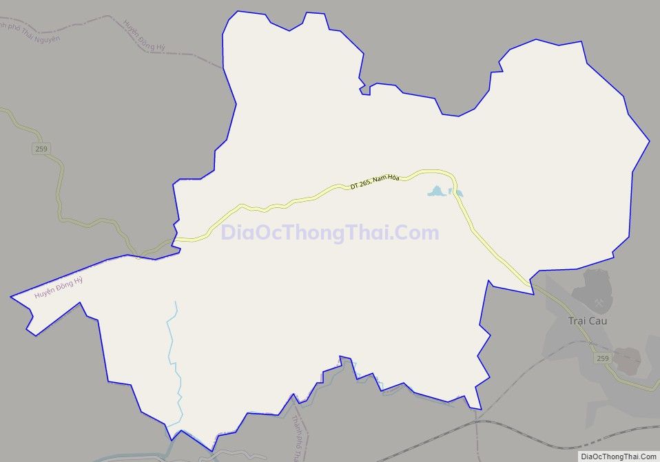 Bản đồ giao thông xã Nam Hòa, huyện Đồng Hỷ