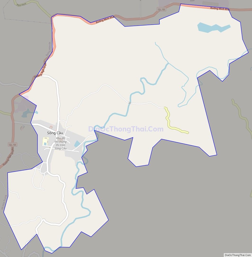 Bản đồ giao thông Thị trấn Sông Cầu, huyện Đồng Hỷ
