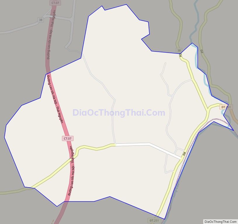 Bản đồ giao thông phường Đông Cao, thành phố Phổ Yên