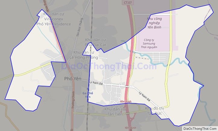 Bản đồ giao thông phường Đồng Tiến, thành phố Phổ Yên