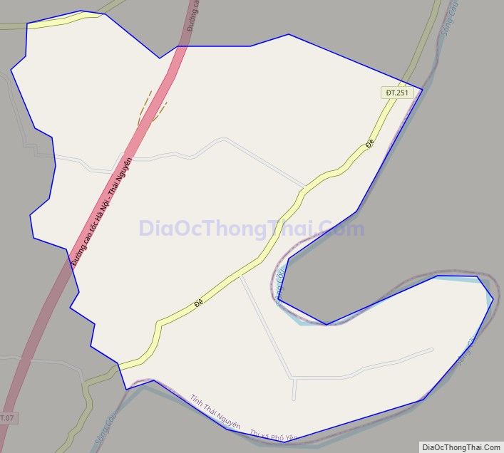 Bản đồ giao thông phường Tân Phú, thành phố Phổ Yên