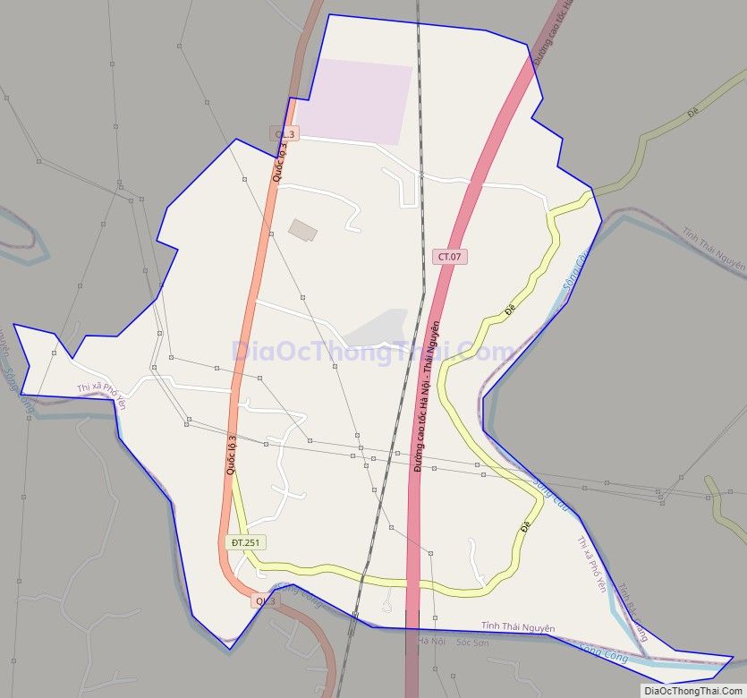 Bản đồ giao thông phường Thuận Thành, thành phố Phổ Yên