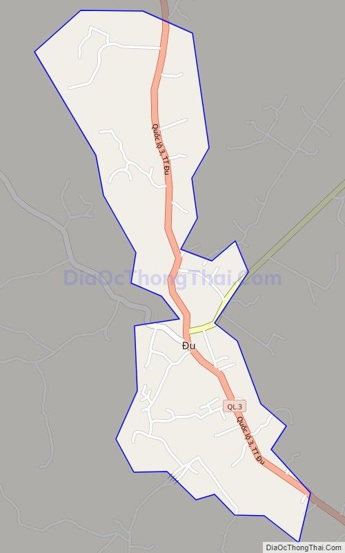 Bản đồ giao thông Thị trấn Đu, huyện Phú Lương
