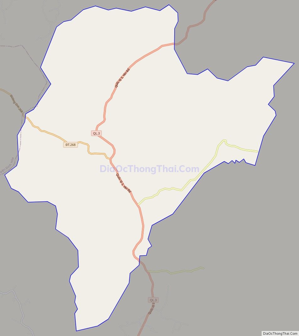 Bản đồ giao thông xã Yên Đổ, huyện Phú Lương