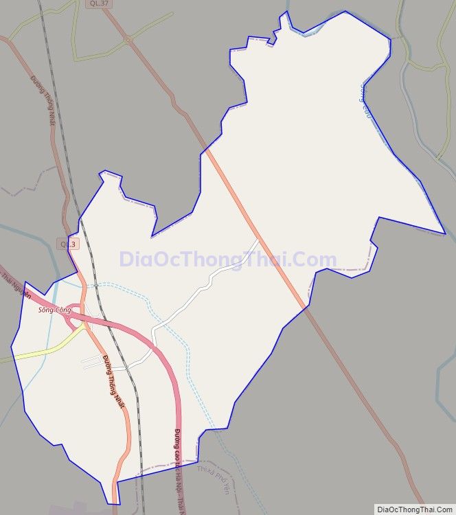 Bản đồ giao thông phường Lương Sơn, thành phố Sông Công