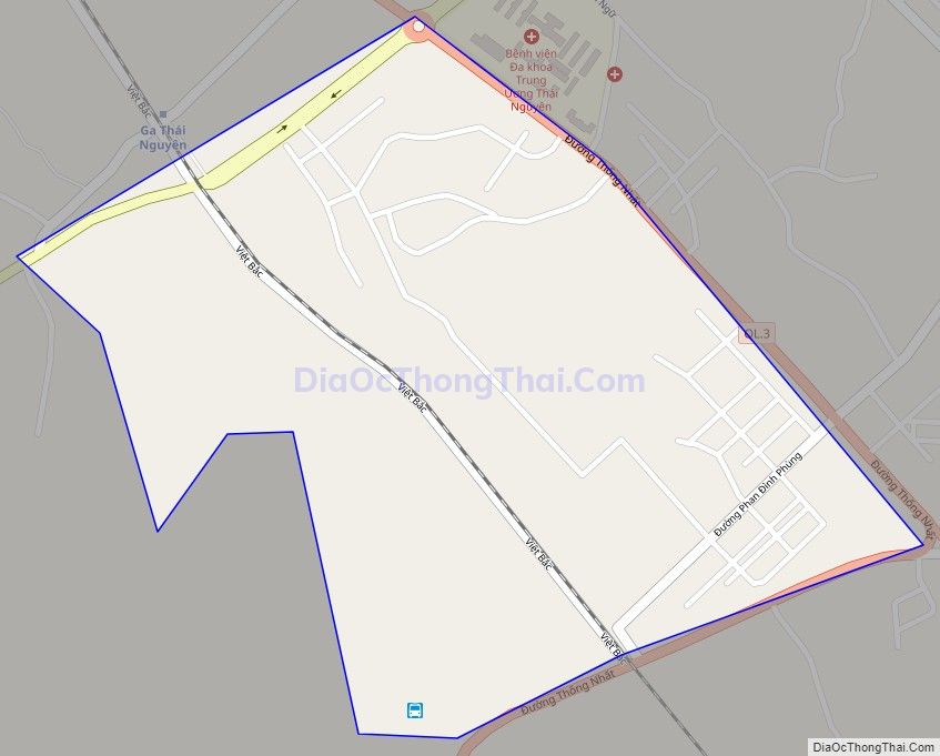 Bản đồ giao thông phường Đồng Quang, thành phố Thái Nguyên