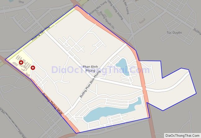 Bản đồ giao thông phường Phan Đình Phùng, thành phố Thái Nguyên