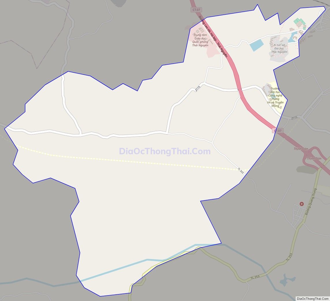 Bản đồ giao thông xã Quyết Thắng, thành phố Thái Nguyên