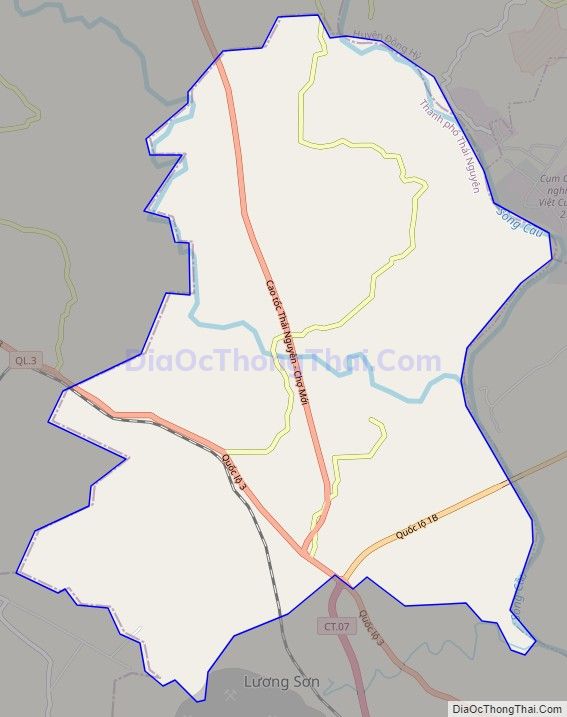 Bản đồ giao thông xã Sơn Cẩm, thành phố Thái Nguyên