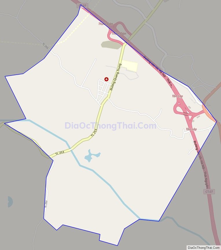 Bản đồ giao thông phường Thịnh Đán, thành phố Thái Nguyên