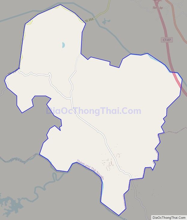 Bản đồ giao thông xã Thịnh Đức, thành phố Thái Nguyên