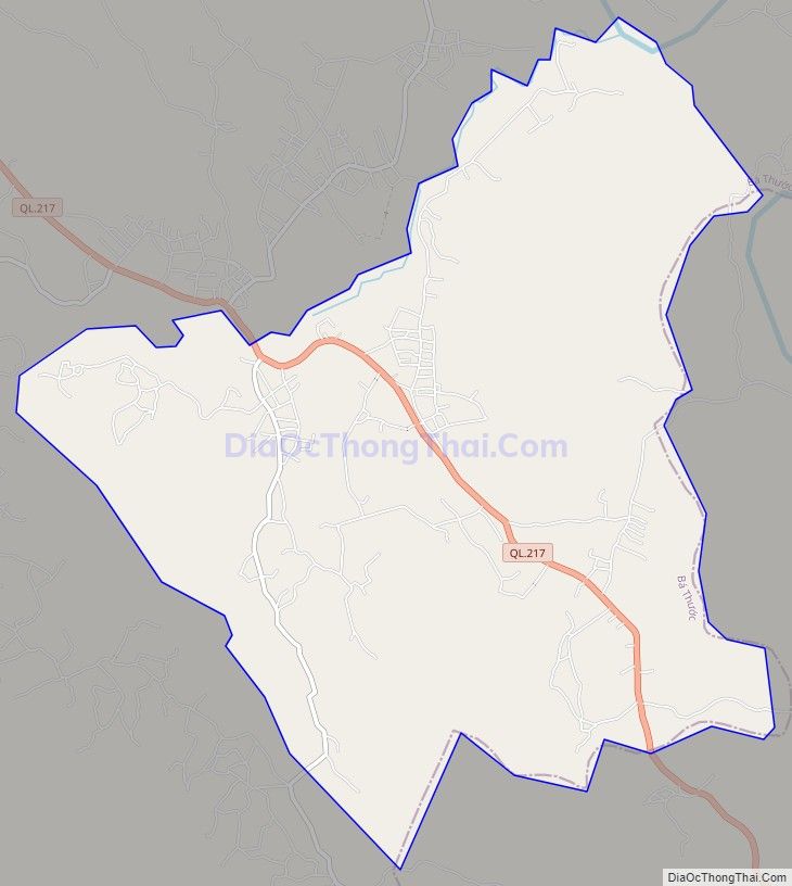 Bản đồ giao thông xã Điền Trung, huyện Bá Thước