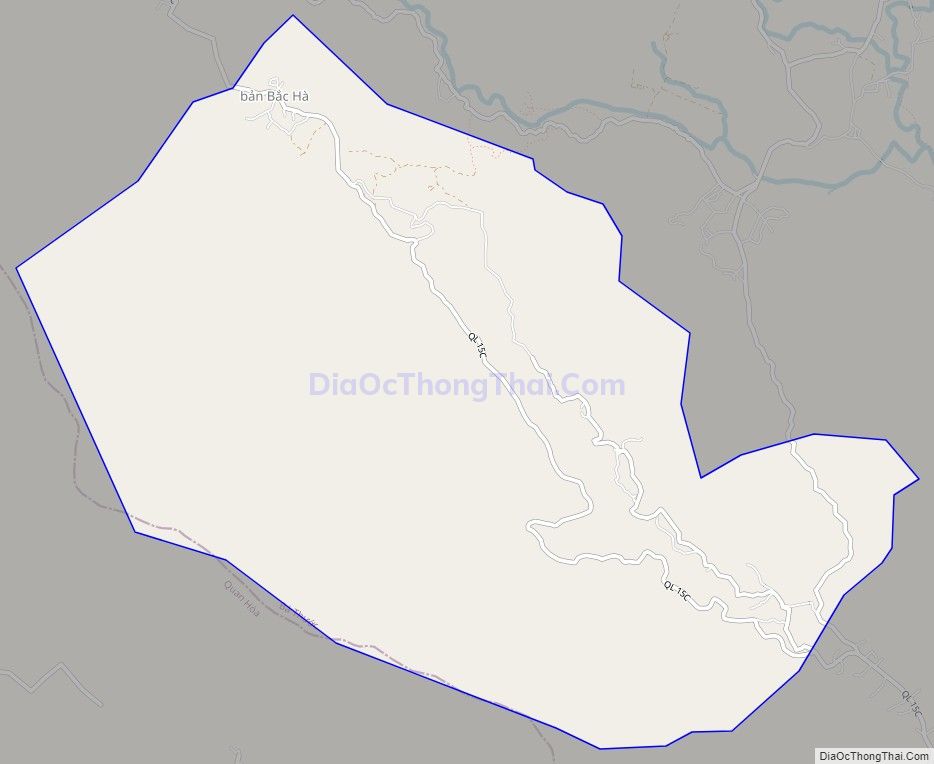 Bản đồ giao thông xã Thành Lâm, huyện Bá Thước