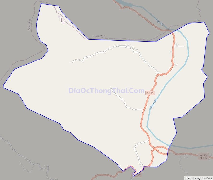 Bản đồ giao thông xã Thiết Kế, huyện Bá Thước