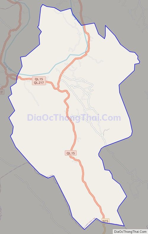 Bản đồ giao thông xã Thiết Ống, huyện Bá Thước