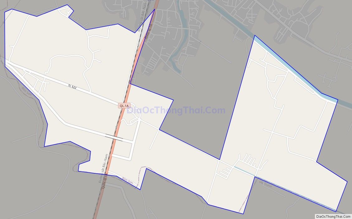 Bản đồ giao thông xã Quang Trung, thị xã Bỉm Sơn